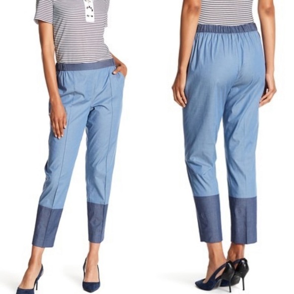 St. John Collection Colorblock Straight Leg Pants